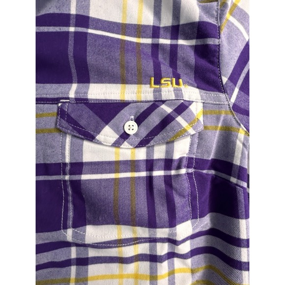 Columbia LSU Tigers Long Sleeve Roll Tab Shirt Women's Medium - Picture 2 of 13